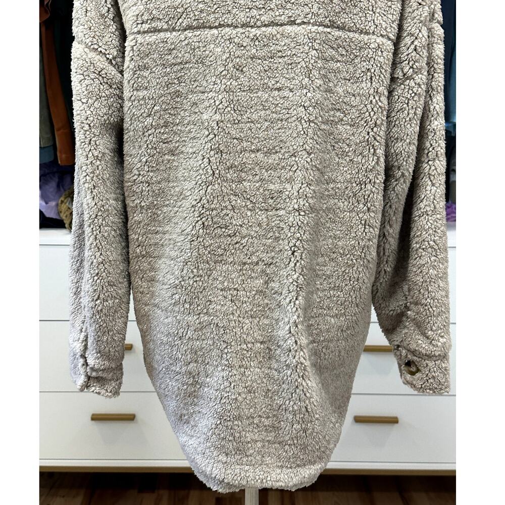 Thread & Supply Women's Tan Flagstaff Sherpa Over Sized Shirt Jacket S NWOT - Picture 7 of 9